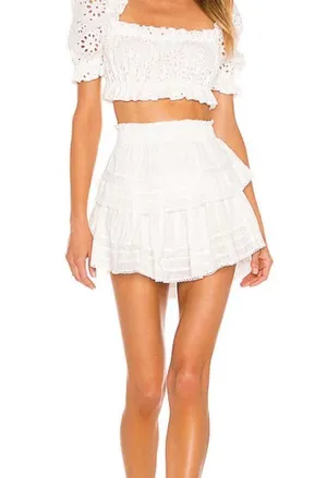 Love Shack Fancy white skirt thumbnail 1