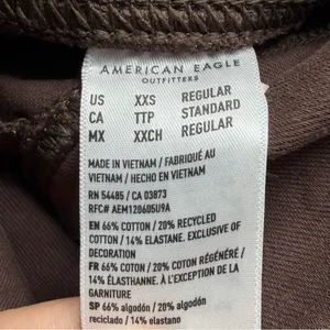 American Eagle Pull On Kick Boot Pants Womens XXS Brown Next Level Stretch NWT thumbnail 8
