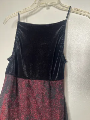 Roberta Vintage Burgundy Floral Mesh Whimsigoth, 90s Whimsigoth, Vampy Grunge thumbnail 12