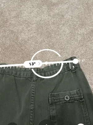 Olive Green Wide Leg Cargo Pants thumbnail 7