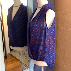Zara Blue Sleeveless Blouse Size XS thumbnail 4