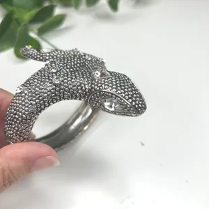 Sparkling Crystal‎ Snake Coil Bracelet Bangle Cuff Rhinestone Statement Silver thumbnail 5