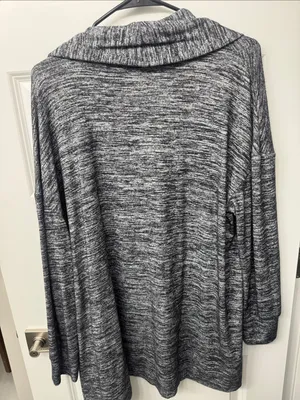 Daily Ritual Gray Marled Open-Front Cardigan thumbnail 3