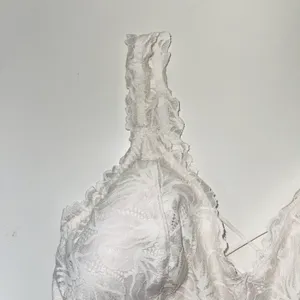 Maurices White Allover Lace Plunge Criss Cross Back Bralette thumbnail 3