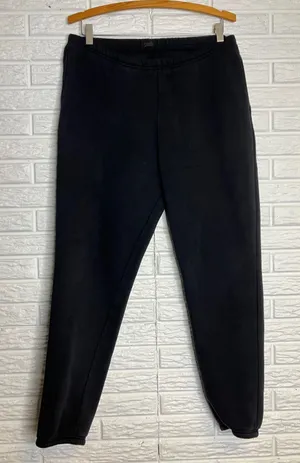 Nuuds‎ Sweatpants Women Large Black Excellent Fleece Lined Joggers athleisure thumbnail 1