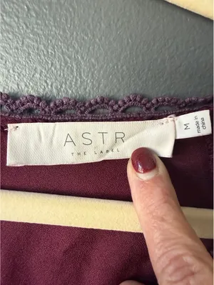 ASTR The Label Burgundy Lace Long Sleeve Dress Medium thumbnail 3