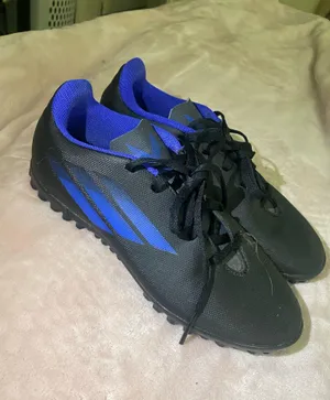 Adidas Boys X Speedflow Black Blue Soccer Indoor Football Cleats 5.5 thumbnail 1