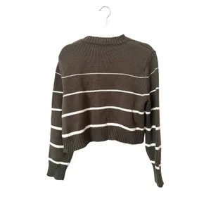 Z SUPPLY Milan‎ Striped Crewneck Sweater Green Large thumbnail 4
