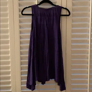 Free People Gold/Purple Embroidered Swing Top thumbnail 5