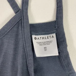 Athleta Tank Top Womens XS Blue Strappy High Neck Camisole Yoga Athletic Workout thumbnail 2