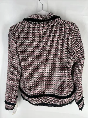 Helene Berman Pink and Black Bouclé Tweed Jacket thumbnail 10
