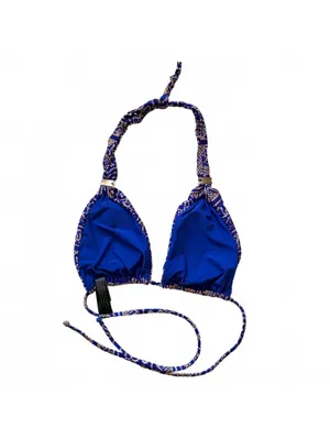 Vix Paula Hermanny Bia Tube Bikini Top Bandhani Klein Blue Women's Size Small thumbnail 2