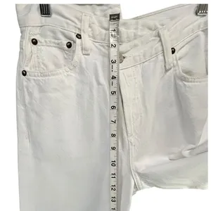 Agolde Jeans Womens 24 White Organic Cotton High Rise Criss Cross Straight Leg thumbnail 9
