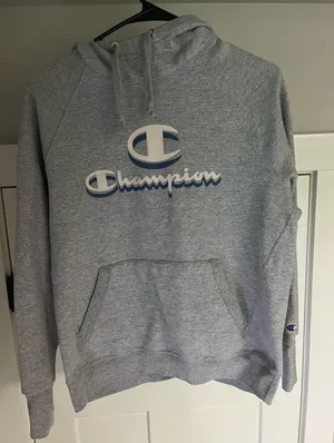 Champion Gray Crew Neck Sweater Classic Athletic Style thumbnail 1