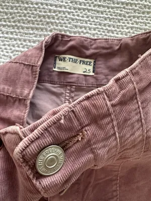 Jayce Cord High Rise Flare Pants In Mauve dusty rose FIG thumbnail 3