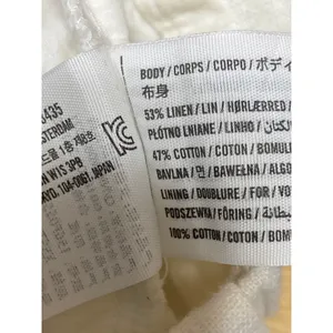 Abercrombie & Fitch White Linen Pleated Palazzo Wide Leg Trousers Dress Pants XS thumbnail 6