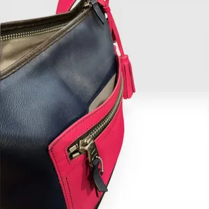 Coach Legacy Leather Duffle Crossbody Bag 19845 Navy‎ Pink Colorblock Rare Strap thumbnail 8