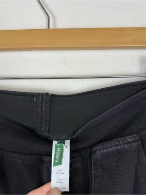Halara Flex Black Denim Wide-Leg Cargo Pants thumbnail 6