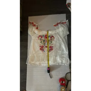 Umgee Boho Mesh Floral Embroidered Peasant Top S Festival Concert Indie Casual thumbnail 8
