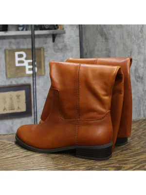 NWT INC International Concepts Wide-Calf Riding Leather Boots Cognac Brown 9M-WC thumbnail 4