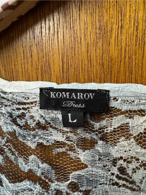 Komarov Lace-Up Back Charmeuse Sleeveless Maxi Dress Watercolor Floral Large thumbnail 7
