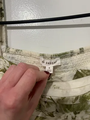 Green And White Floral Dress thumbnail 3