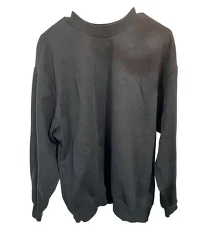 Skims Black Cotton Crewneck Sweatshirt Womens Size Small Classic Casual thumbnail 1