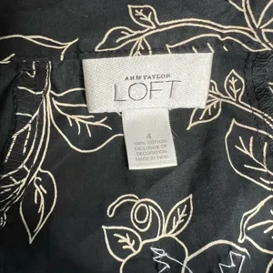 Ann Taylor LOFT Black Floral Sequins A-Line Skirt Size 4 Knee Length thumbnail 8