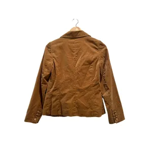 Old Navy Womens Camel Brown‎ Blazer Jacket Small Paisley Lined Cotton Equestrian thumbnail 2