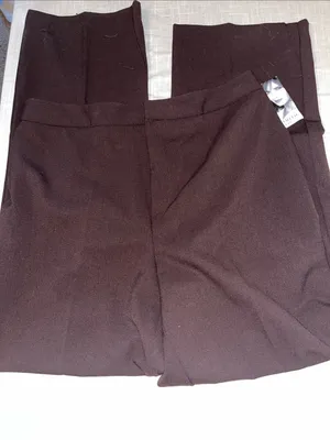 NWT vintage Jaclyn Smith Brown Wide-Leg Trousers thumbnail 1