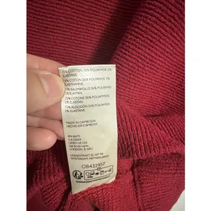 Free People Ottoman Slouchy Tunic Sweater Red Mock Neck‎ Ribbed Knit Small thumbnail 7
