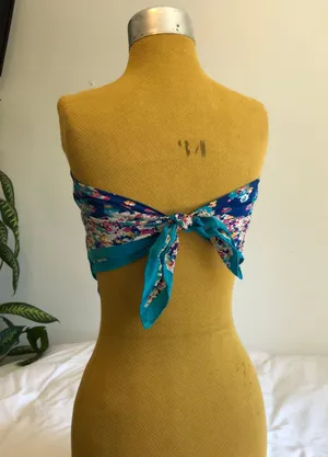 Floral 100% silk scarf Multi thumbnail 2