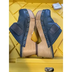 New Free People Culver City Clogs Size 38.5 US 8.5 Blue thumbnail 7