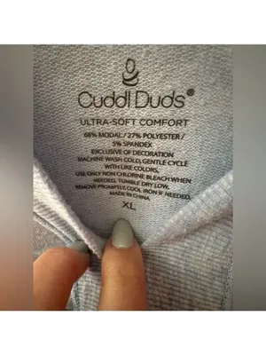 Cuddl Duds Ultra Soft Comfort Hooded Tunic Sweatshirt with Rib Trim thumbnail 8