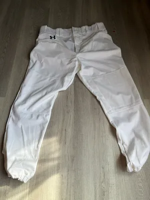 Under Armour Men’s Baseball Pants White HeatGear Athletic Performance thumbnail 1