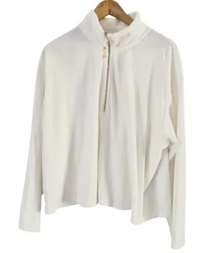 NWD Stoney Clover Target White Terry Pullover 1/2 Zip Sweatshirt Size 1X thumbnail 1
