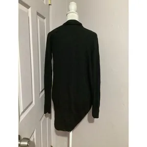 Dreamers Black Open Front Cardigan Cotton Blend Long Sleeve M thumbnail 3