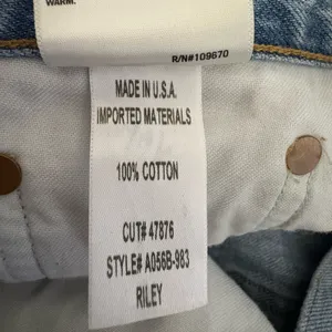 Agolde Riley High Rise Button Fly Straight Crop Size 28‎ thumbnail 10