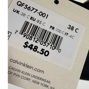 Calvin Klein Naked Glamour Strapless Push-Up Bra Black 38C QF5677-001 thumbnail 3