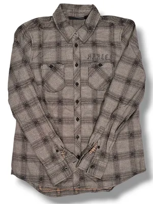 Harley Davidson Genuine Motorclothes Plaid Graphic Button Up Shirt Small thumbnail 1