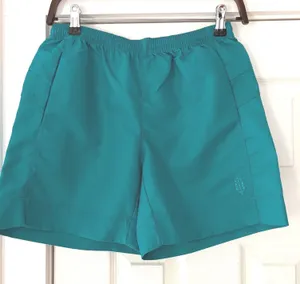 Free People FP Movement The Way Home Shorts Teal Blue Smocked Waist Small NEW‎ thumbnail 1