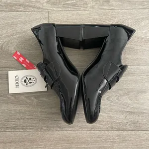 NEW CIDER black chunky heeled loafers - 8.5 thumbnail 4