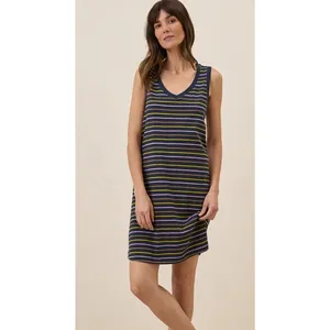 Pact Dress Womens Small Softspun A-Line Tank La Jolla Stripe Lightweight Organic thumbnail 2