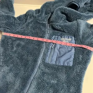 Blue‎ sherpa hoodie faux fur front pockets comfy small sherpa hoodie zip jacket thumbnail 5