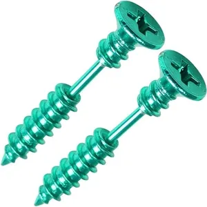 NWT Green Metallic Screw Earring Jacket Style Studs Phillips thumbnail 1