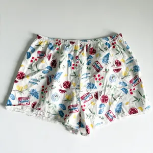Colsie Womens Sardine Fruit Print Lace Trim Coastal Kitschy Sleep Boxer Shorts M thumbnail 7