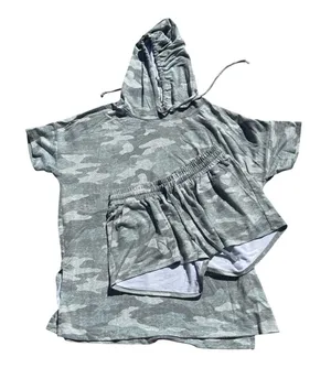 a:glow Maternity Camo Short Sleeve Hoodie and Shorts Set thumbnail 1