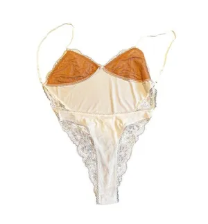 I.AM.GIA Karissa Bodysuit White Size S (4-6) Sheer Panel Lingerie-Inspired thumbnail 2