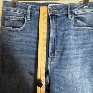 Hidden Jeans Women High Rise Flare Front Slit Hem Denim Blue Size 30 thumbnail 4