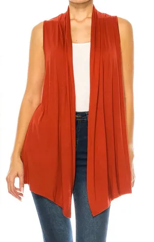 💥Light Weight Orange Vest Cardigan S thumbnail 1
